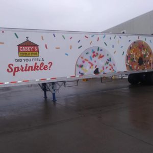 Custom Semi-Trailer Wrap for Casey's General Stores in Ankeny, IA
