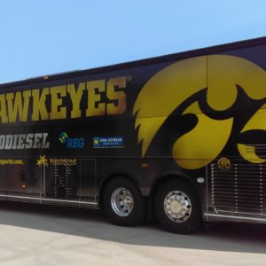 Iowa Hawkeyes Team Bus Wrap in Iowa City, IA