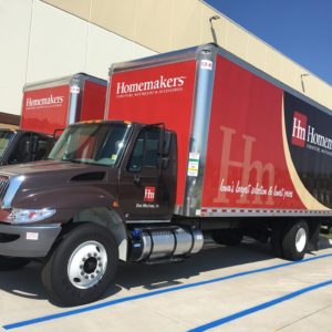 Homemakers Box Truck Delivery Fleet Graphics in Des Moines, IA