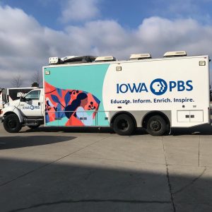 Custom Vehicle Graphic Wrap for Iowa PBS Mobile Broadcasting Unit in Johnston, IA