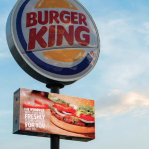 Custom Electronic Message Board for Burger King